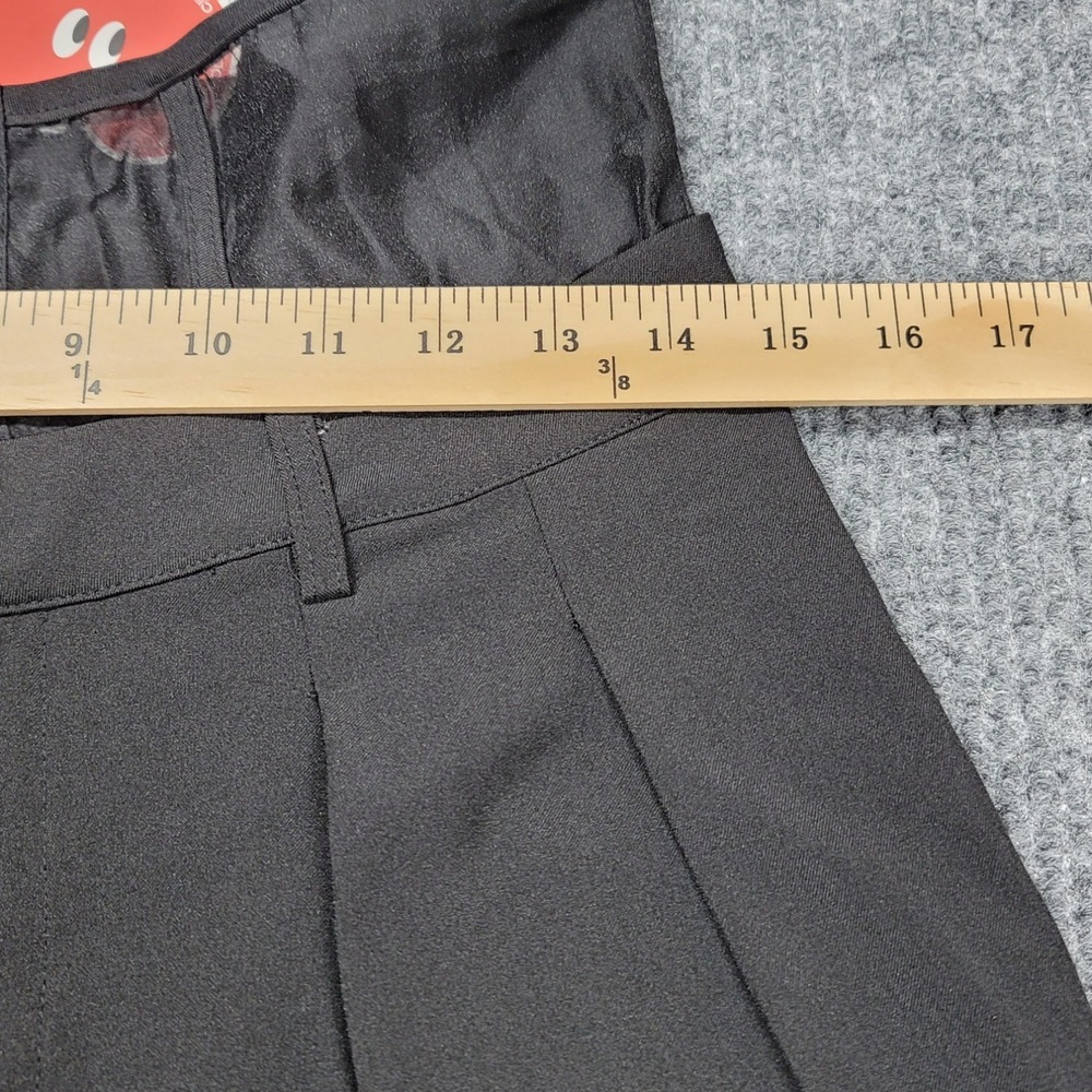 NWT Cider Black Corseted High-Waist Wide-Leg Pleated Trousers Women's Size M - Picture 5 of 13